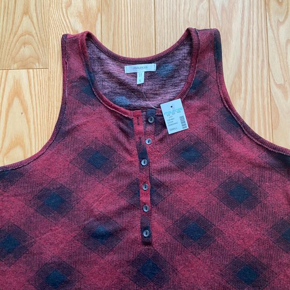 Maurices NWT Red Plaid Tank Top Size Small - Picture 4 of 10
